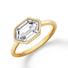 Hexagonal Cut Rhea Ring Gold - VIRAGE London