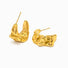 Irregular Hammered Hoop Earrings Gold - VIRAGE London