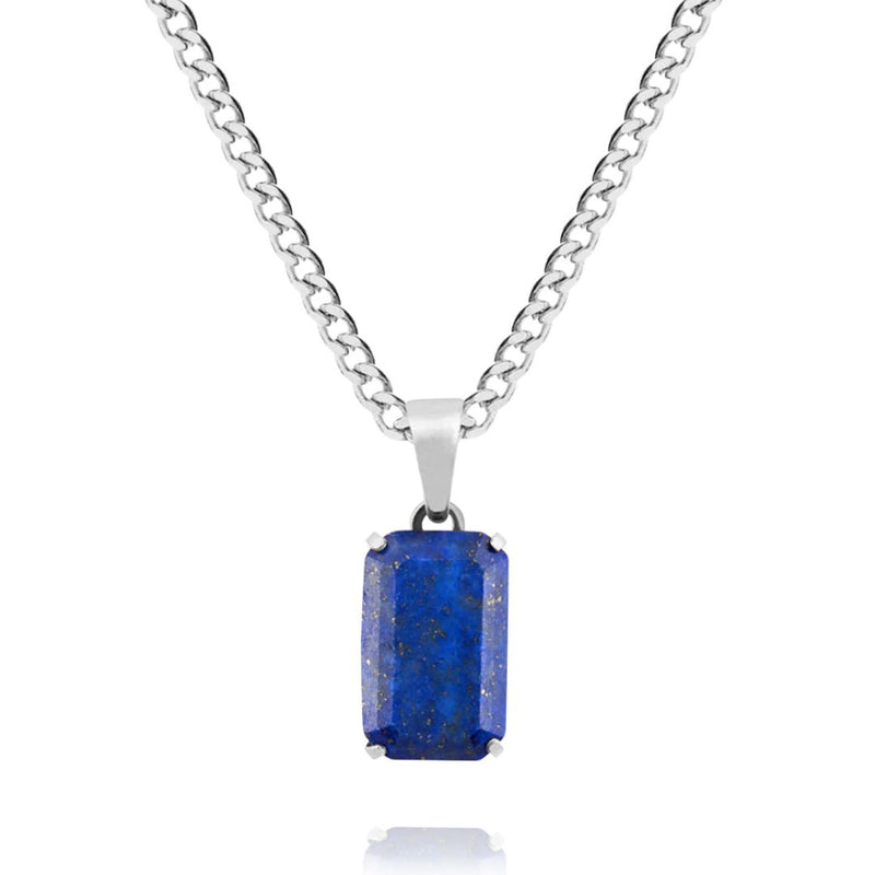 Silver Lapis Pendant - VIRAGE London