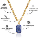 Gold Lapis Pendant - USPs - VIRAGE London 
