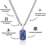 Silver Lapis Pendant - USPs - VIRAGE London 

