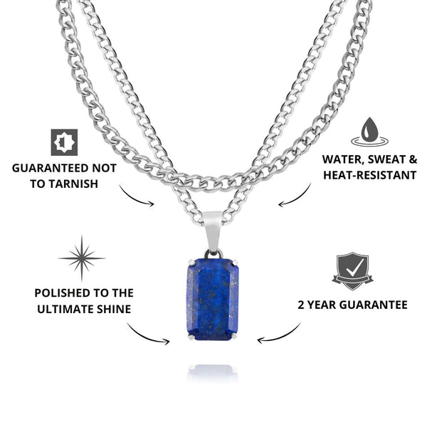 Silver Lapis x Cuban Set - USPs - VIRAGE London