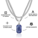 Silver Lapis x Cuban Set - VIRAGE London