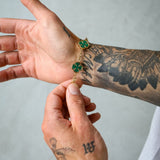 Gold Malachite Clover Bracelet - VIRAGE London