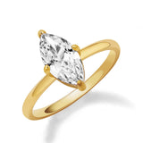 Marquise Solitaire Ring Gold - VIRAGE London