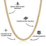 Micro Cuban Chain Gold 3mm - USP's - VIRAGE London, 10010001010318