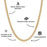 Micro Cuban Chain Gold 3mm - USP's - VIRAGE London, 10010001010318