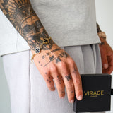 Gold Onyx Clover Bracelet - VIRAGE London