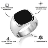 Silver Onyx Oval Signet Ring - USPs - VIRAGE London