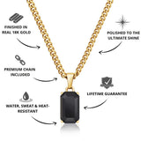 Gold Onyx Pendant - USPs - VIRAGE London  