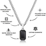 Silver Onyx Pendant - USPs - VIRAGE London  