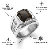 Silver Onyx Statement Signet Ring - USPs - VIRAGE London, 5061034732386
