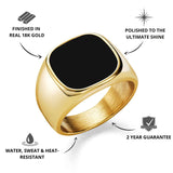Gold Onyx Oval Signet Ring - USPs - VIRAGE London