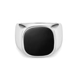 Silver Onyx Oval Signet Ring - VIRAGE London