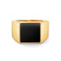 Gold Onyx Square Signet Ring - VIRAGE London, 5061034731983