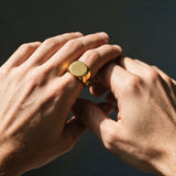 Gold Oval Signet Ring - VIRAGE London, 5061034731891