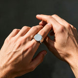 Silver Oval Signet Ring - VIRAGE London, 5061034731921