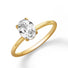 Oval Solitaire Ring Gold 2ct - VIRAGE London - VIRAGE London