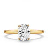 Oval Solitaire Ring Gold 2ct - VIRAGE London - VIRAGE London