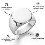 Silver Oval Signet Ring - USPs - VIRAGE London, 5061034731921