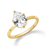 Pear Solitaire Ring Gold - VIRAGE London
