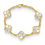 Gold Pearl Clover Bracelet - VIRAGE London