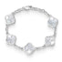 Silver Pearl Clover Bracelet - VIRAGE London