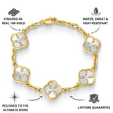 Gold Pearl Clover Bracelet - USPs - VIRAGE London