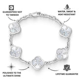 Silver Pearl Clover Bracelet - USPs - VIRAGE London