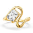 Radiant Cut Aura Ring Gold - VIRAGE London