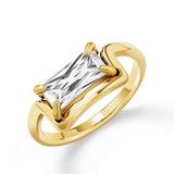 Radiant Cut Lyra Ring Gold - VIRAGE London