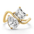 Radiant & Pear Cut Luminaire Ring Gold - VIRAGE London