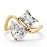 Radiant & Pear Cut Luminaire Ring Gold - VIRAGE London