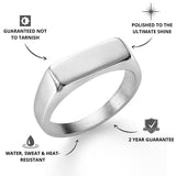 Silver Rectangle Signet Ring - USPs - VIRAGE London