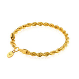 Gold Rope Bracelet 5mm - VIRAGE London, 40100001010507