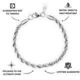 Silver Rope Bracelet 5mm - USP's - VIRAGE London, 40100001020507