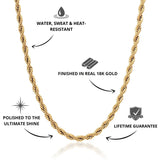 Rope Chain Gold 3mm - USP's - VIRAGE London, 10030001010318