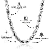 Rope Chain Silver 8mm - USP's - VIRAGE London, 10030001020818