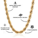 Rope Chain Gold 8mm - USP's - VIRAGE London, 10030001010818