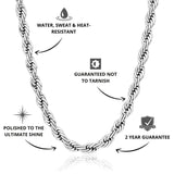 Rope Chain Silver 5mm - USP's - VIRAGE London, 10030001020518