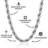 Rope Chain Silver 8mm - USP's - VIRAGE London, 10030001020818