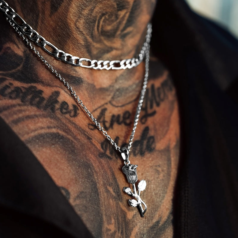 Silver Rose Pendant - VIRAGE London