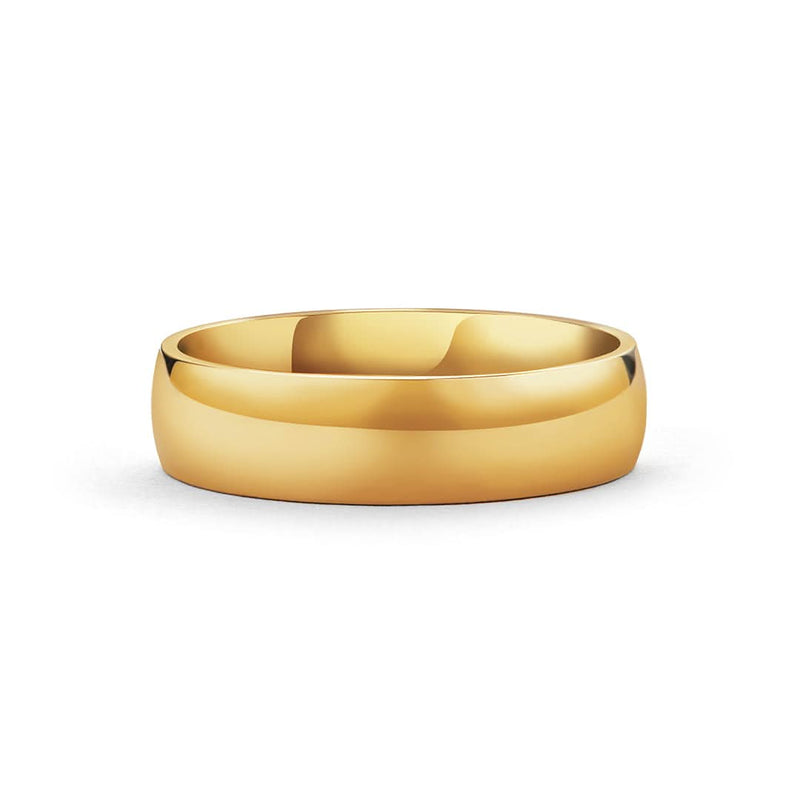 Men's Round Band Ring Gold | VIRAGE London