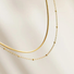 Round Snake & Bead Layered Necklace Set Gold - VIRAGE London