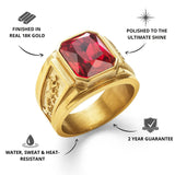 Gold Ruby Statement Ring - USPs - VIRAGE London