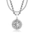 Silver Compass Pendant & Cuban Chain Set - VIRAGE London, 11