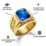 Gold Sapphire Statement Ring - USPs - VIRAGE London