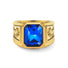 Gold Sapphire Statement Ring - VIRAGE London, 5061034731792