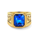 Gold Sapphire Statement Ring - VIRAGE London