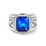 Silver Sapphire Statement Ring - VIRAGE London, 5061034732447